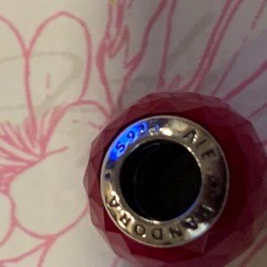 *sold* Pandora Synthetic Ruby Geometric Charm